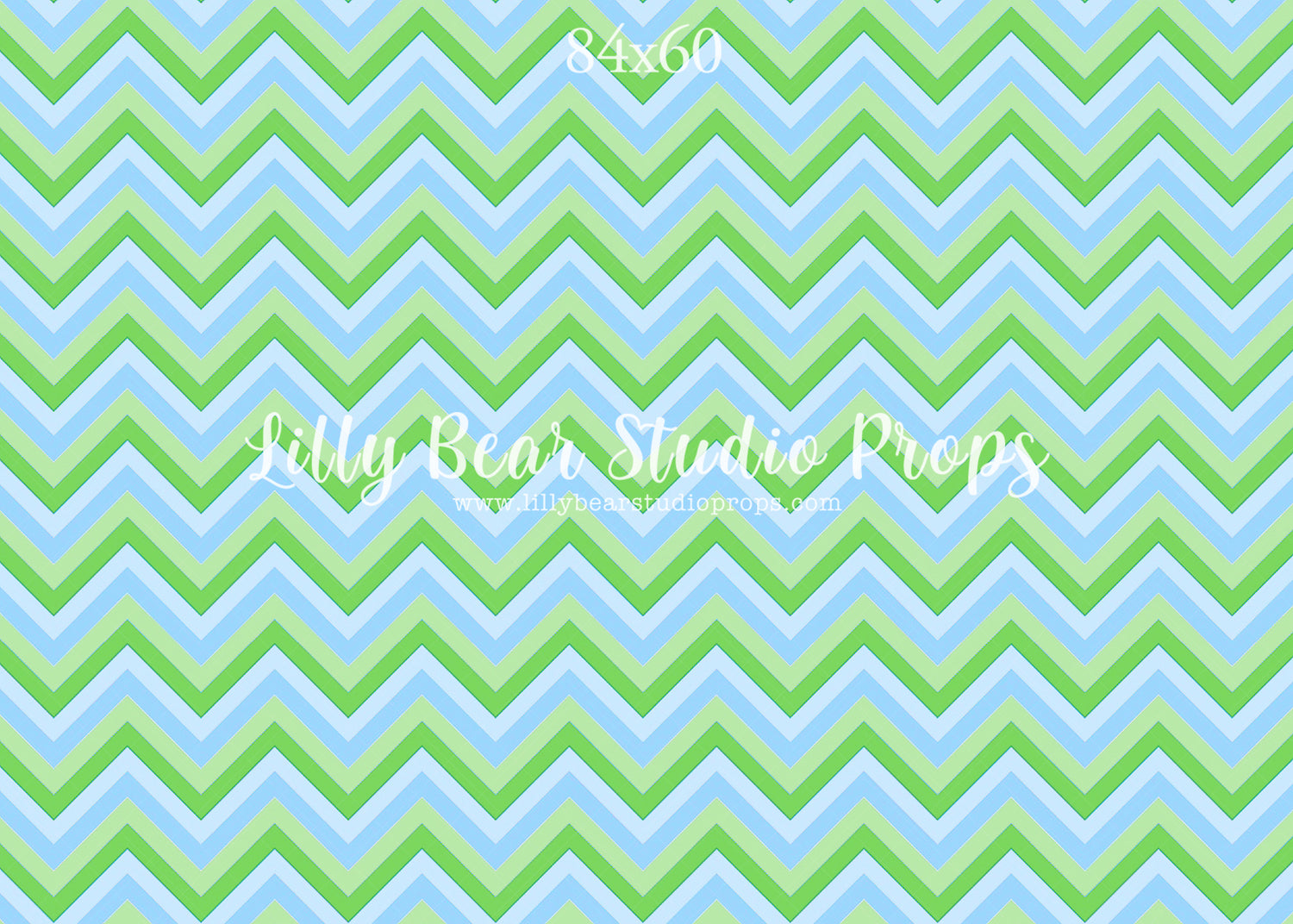 Blue & Green Chevron by Jessica Ruth Photography sold by Lilly Bear Studio Props, blue - blue green - chevron - Fabric