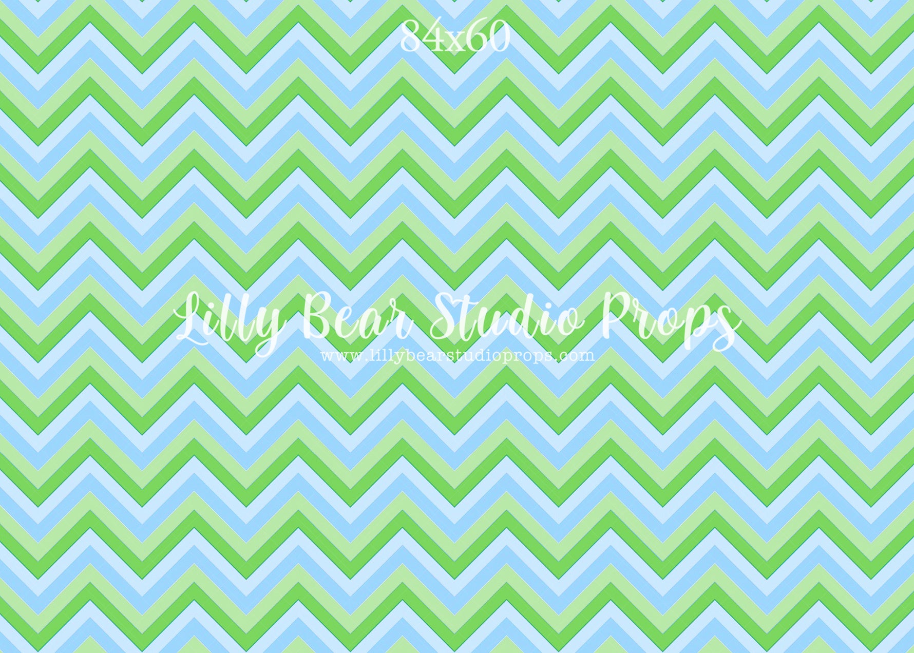 Blue & Green Chevron by Jessica Ruth Photography sold by Lilly Bear Studio Props, blue - blue green - chevron - Fabric