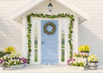 Blue Door by Lilly Bear Studio Props sold by Lilly Bear Studio Props, blue - doorway - easter - entry - Fabric - FABRIC
