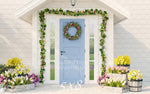 Blue Door by Lilly Bear Studio Props sold by Lilly Bear Studio Props, blue - doorway - easter - entry - Fabric - FABRIC