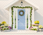 Blue Door by Lilly Bear Studio Props sold by Lilly Bear Studio Props, blue - doorway - easter - entry - Fabric - FABRIC