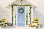 Blue Door by Lilly Bear Studio Props sold by Lilly Bear Studio Props, blue - doorway - easter - entry - Fabric - FABRIC