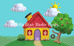 Blue's House - Lilly Bear Studio Props, blue's clues, Blue's Clues & You!, blue's house, green puppy, handy dandy notebook, joe burns, kids tv, mr. salt, mrs. pepper, pail, tickety tock, tv show