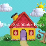 Blue's House - Lilly Bear Studio Props, blue's clues, Blue's Clues & You!, blue's house, green puppy, handy dandy notebook, joe burns, kids tv, mr. salt, mrs. pepper, pail, tickety tock, tv show