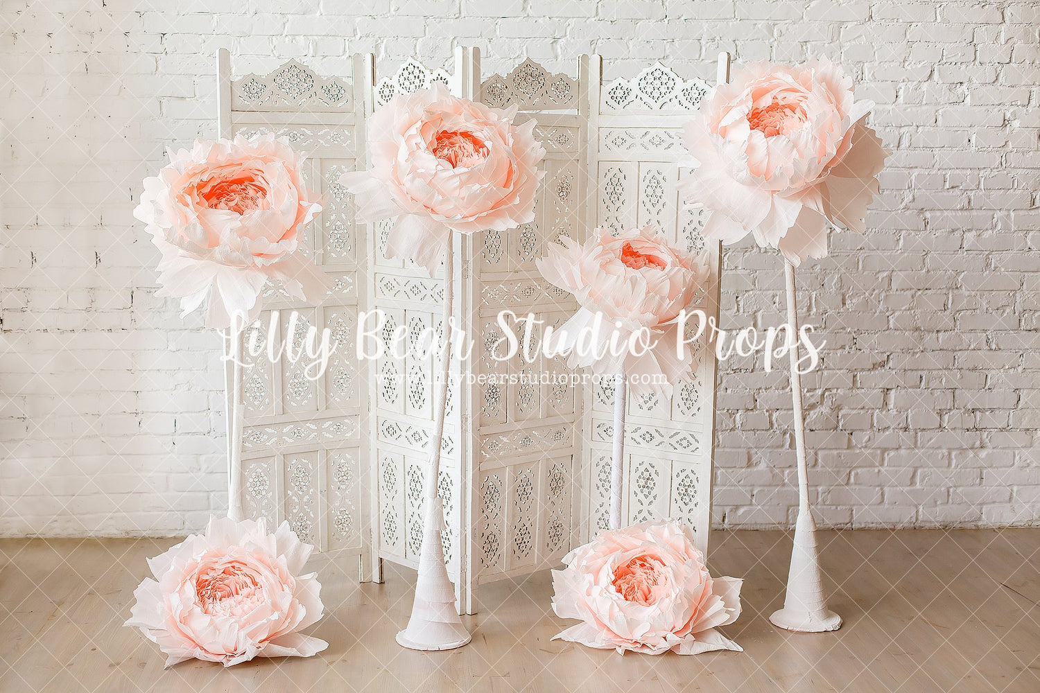 Blushing Blooms - Lilly Bear Studio Props, boys, cake smash, fabric, FABRICS, floral, flowers, poly, spring, trees, Wrinkle Free Fabric