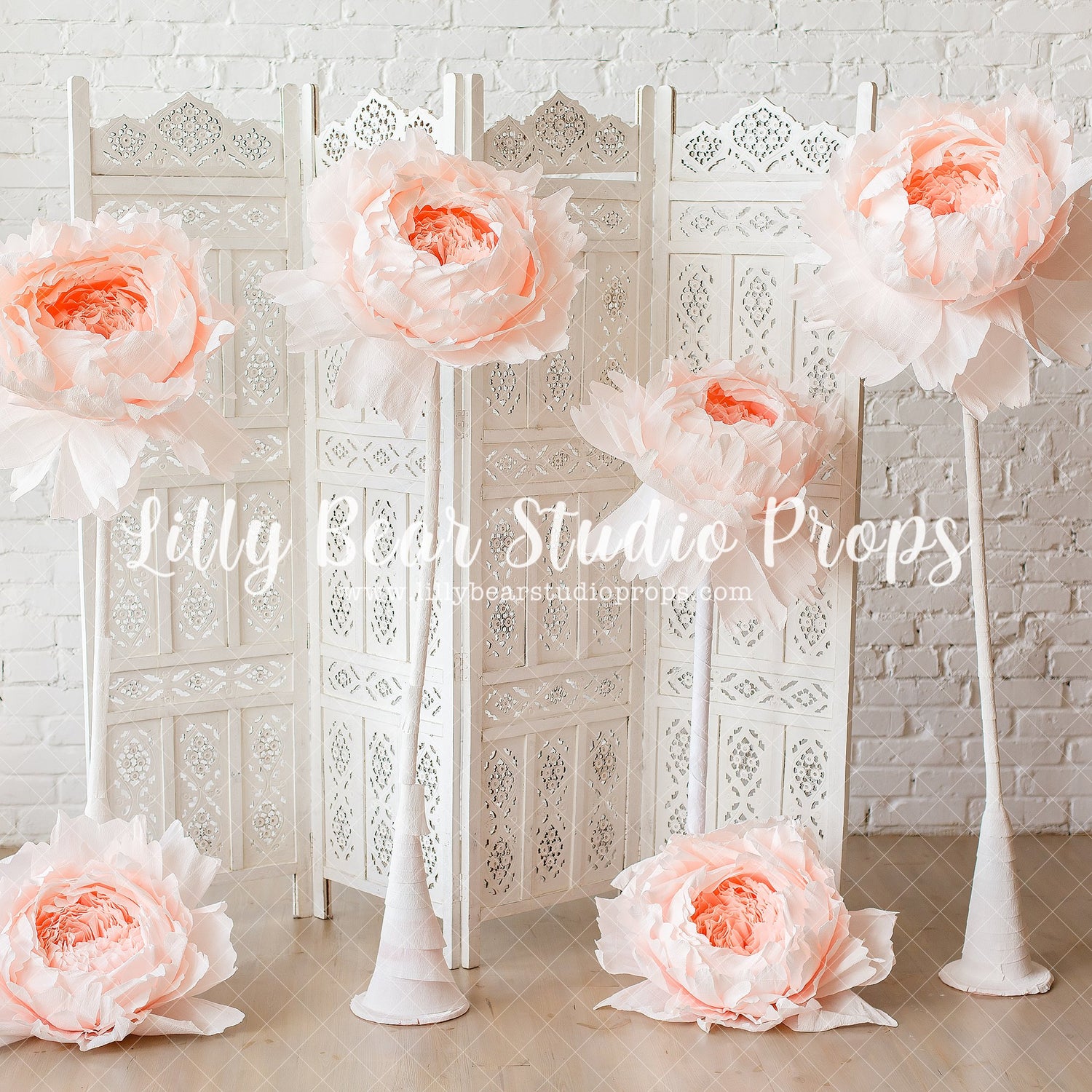 Blushing Blooms - Lilly Bear Studio Props, boys, cake smash, fabric, FABRICS, floral, flowers, poly, spring, trees, Wrinkle Free Fabric