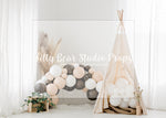 Bohemian Hideaway - Lilly Bear Studio Props, boho, boho balloon garland, boho balloons, boho chic, boho greenery, boho spring, boho teepee, boho window, FABRICS, spring boho, wood boho