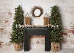Bohemian Holiday Mantle - Lilly Bear Studio Props, arctic pines, christmas, christmas village, evergreen trees, evergreens, Fabric, holiday, holiday christmas, pine trees, silver winter, snow, snowflakes, snowy forest, snowy pine, snowy pine trees, snowy trees, village, white christmas, white holiday, white winter, winter, winter christmas, winter diamond, Wrinkle Free Fabric