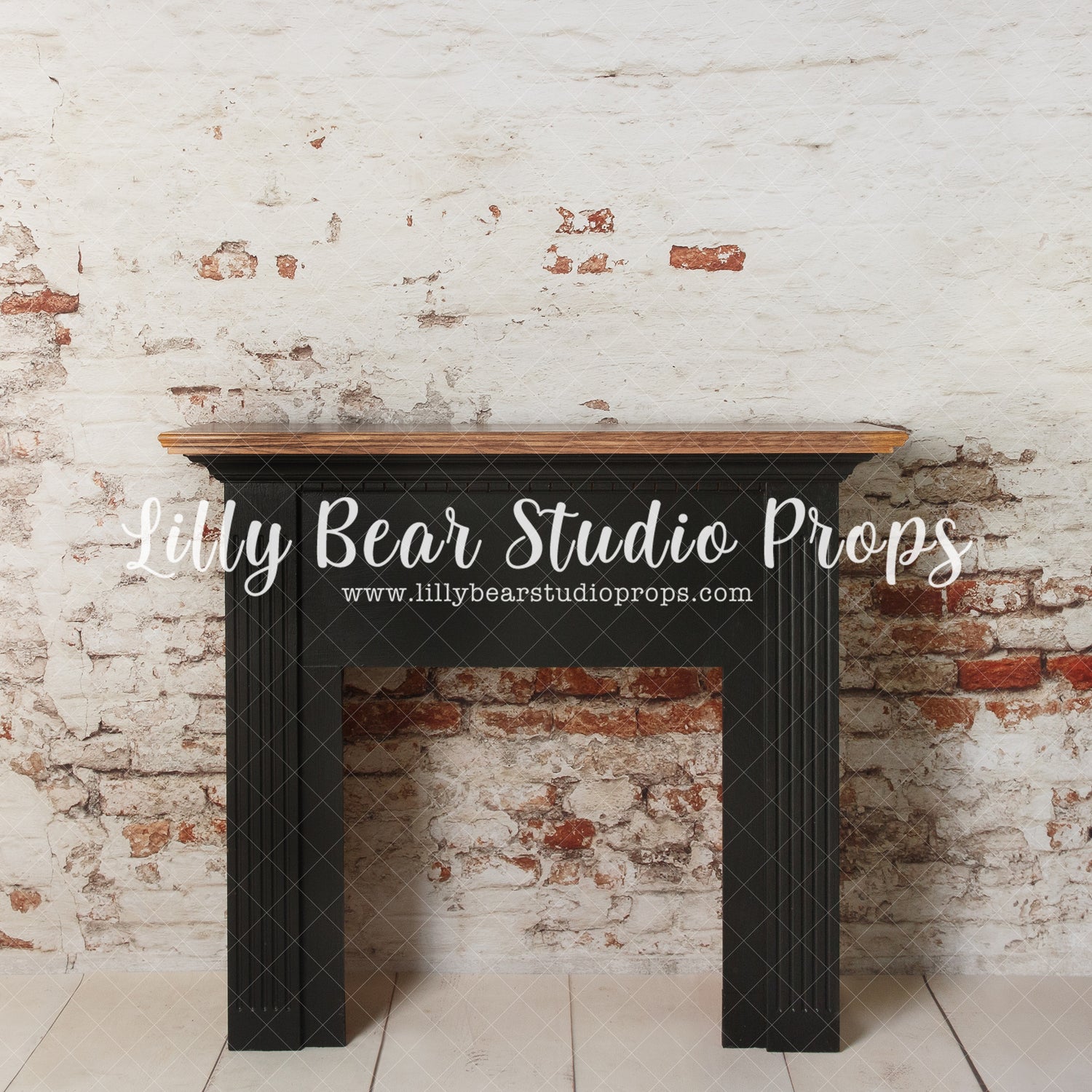 Bohemian Mantle - Lilly Bear Studio Props, black fireplace, black mantel, bohemian mantel, boho mantel, christmas, christmas fireplace, christmas mantel, christmas village, evergreen trees, evergreens, Fabric, fireplace, holiday, holiday christmas, mantel, pine trees, Wrinkle Free Fabric