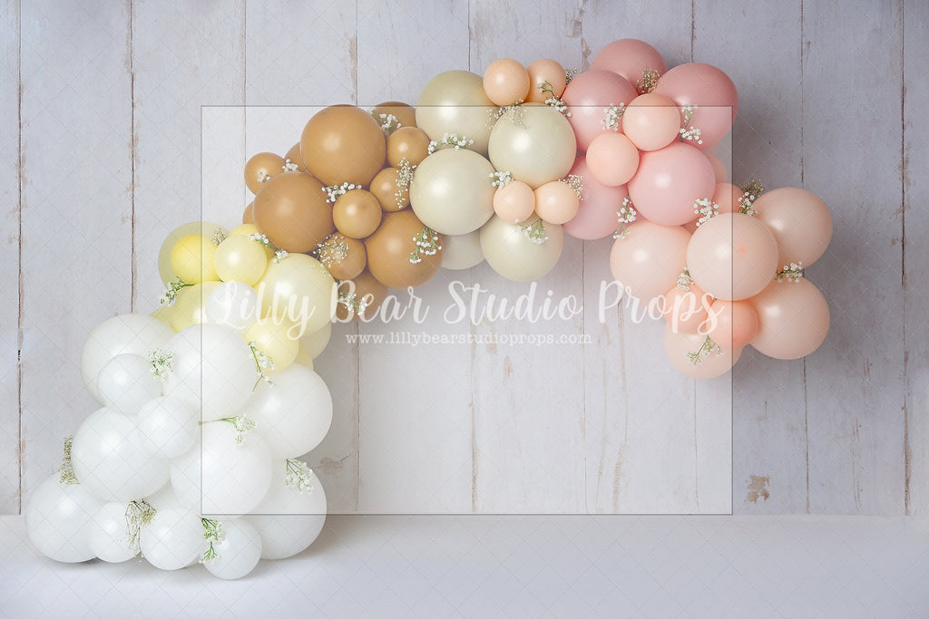 Boho Balloon Garland - Lilly Bear Studio Props, balloons, boho, boho balloon garland, boho balloons, boho chic, boho spring, cake smash, floral boho