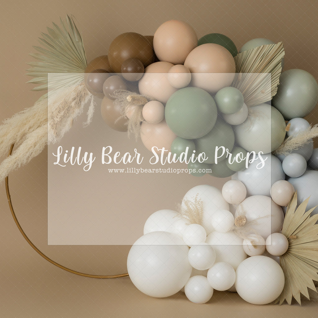 Boho Balloon Hoop - Lilly Bear Studio Props, boho, boho balloon garland, boho balloons, boho chic, boho garland, boho rings, boho spring, FABRICS, one