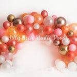 Boho Balloon Rainbow - Lilly Bear Studio Props, arrows, balloon, balloon chic, balloon garland, balloons, boho balloon garland, boho balloons, boho chic, bow and arrow, cake smash, Fabric, FABRICS, metallic balloon, pastel, pink, pretty cake smash, Wrinkle Free Fabric