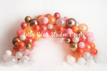 Boho Balloon Rainbow - Lilly Bear Studio Props, arrows, balloon, balloon chic, balloon garland, balloons, boho balloon garland, boho balloons, boho chic, bow and arrow, cake smash, Fabric, FABRICS, metallic balloon, pastel, pink, pretty cake smash, Wrinkle Free Fabric