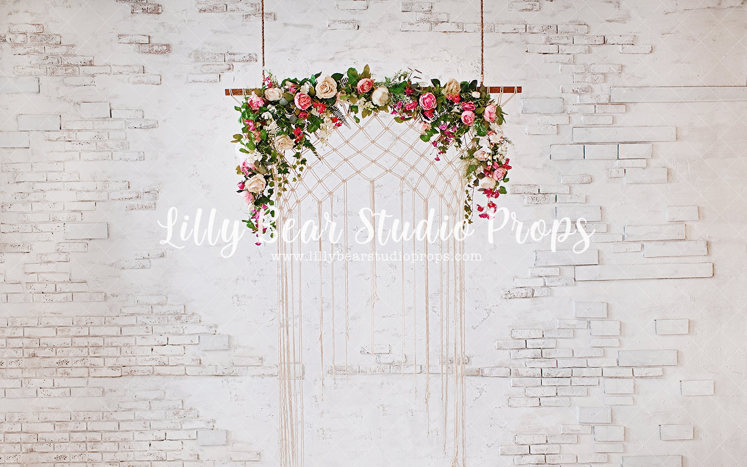 Boho Hanging Floral by Lilly Bear Studio Props sold by Lilly Bear Studio Props, blue floral - blue flower - blue flower