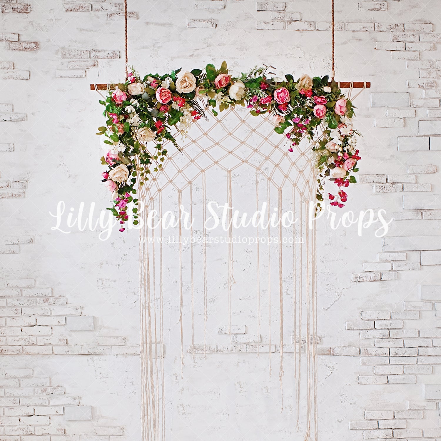 Boho Hanging Floral by Lilly Bear Studio Props sold by Lilly Bear Studio Props, blue floral - blue flower - blue flower