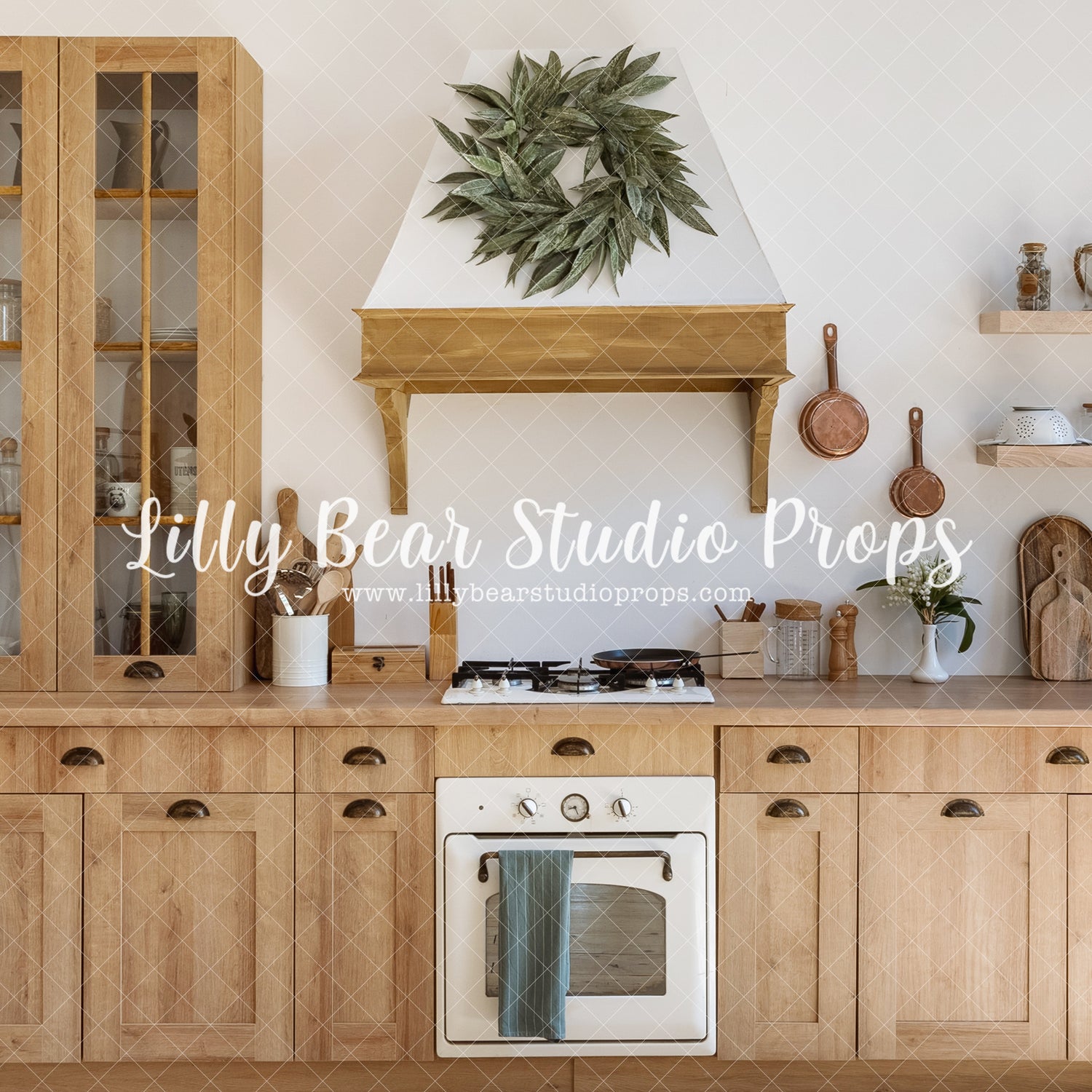 Boho Kitchen - Lilly Bear Studio Props, bamboo, boho, boho arch, boho bed, boho chic, boho kitchen, boho room, easter baking, easter kitchen, Fabric, FABRICS, kitchen, scandi, scandinavian, spring, spring boho, spring kitchen, spring scandinavian, white bed, Wrinkle Free Fabric