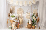 Boho Llama - Lilly Bear Studio Props, bamboo, bamboo bed, bamboo peacock bed, bed, bed time, boho, boho arch, boho bed, boho chic, boho lounge, boho room, curtains, Fabric, FABRICS, llama, llama boho, Pampas, peacock bed, pillows, scandi, scandinavian, spring, spring boho, spring scandinavian, vase, white bed, white room, white windows, windows, Wrinkle Free Fabric