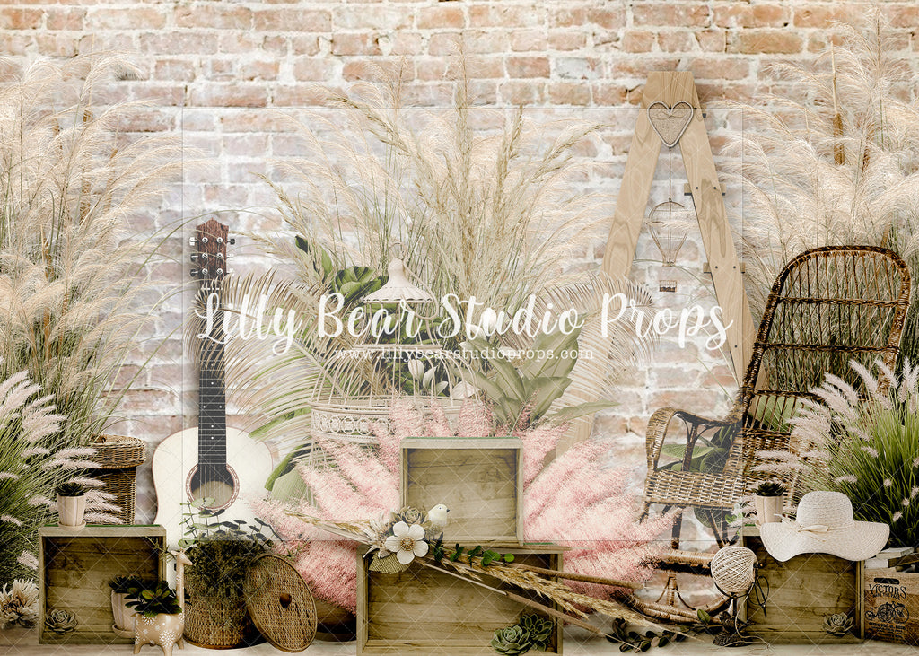 Boho Melody - Lilly Bear Studio Props, bohemian, Fabric, FABRICS, guitar, spring