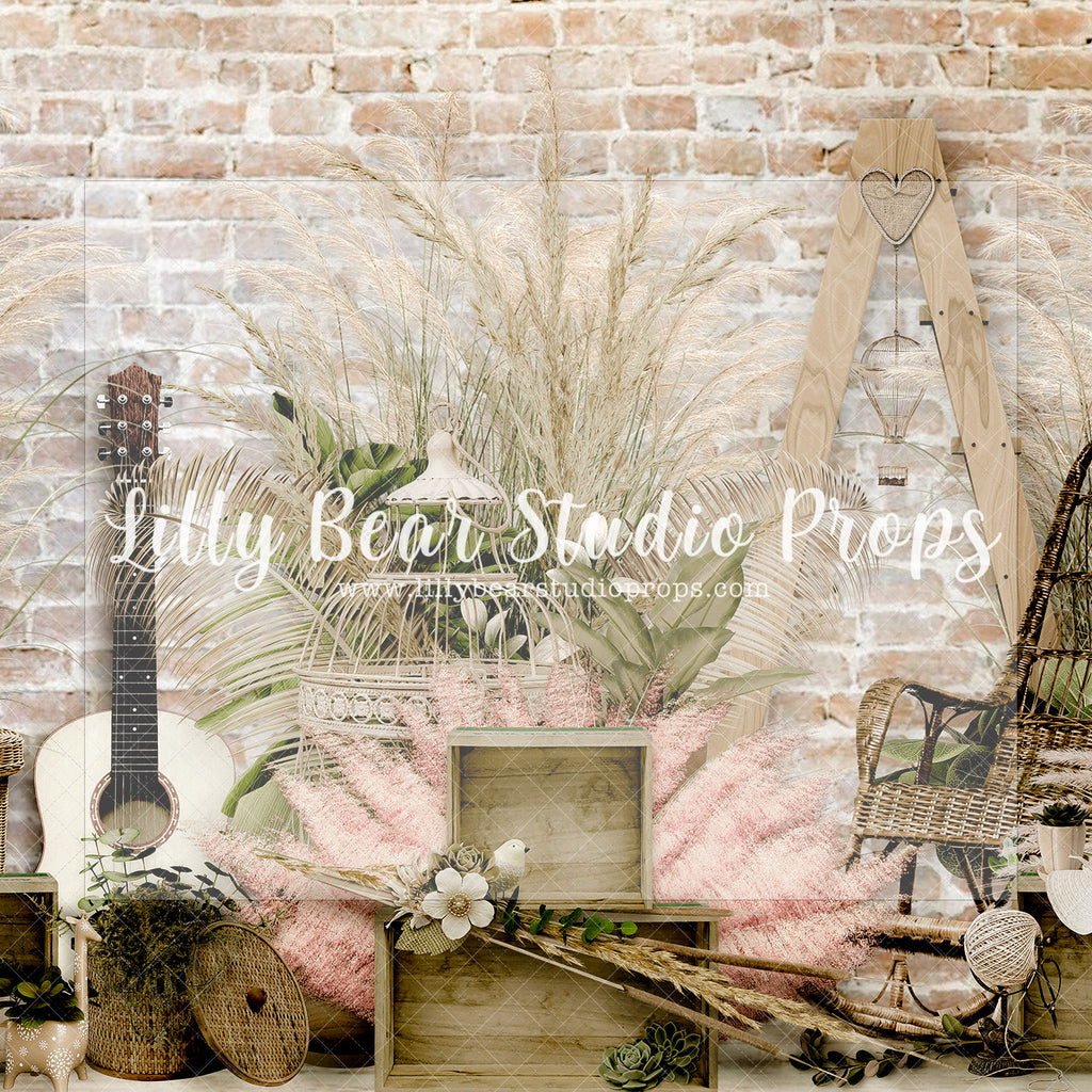 Boho Melody - Lilly Bear Studio Props, bohemian, Fabric, FABRICS, guitar, spring