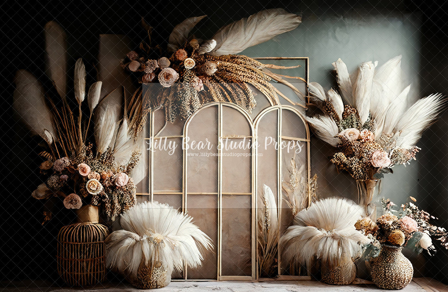 Boho Pampas Room Divider