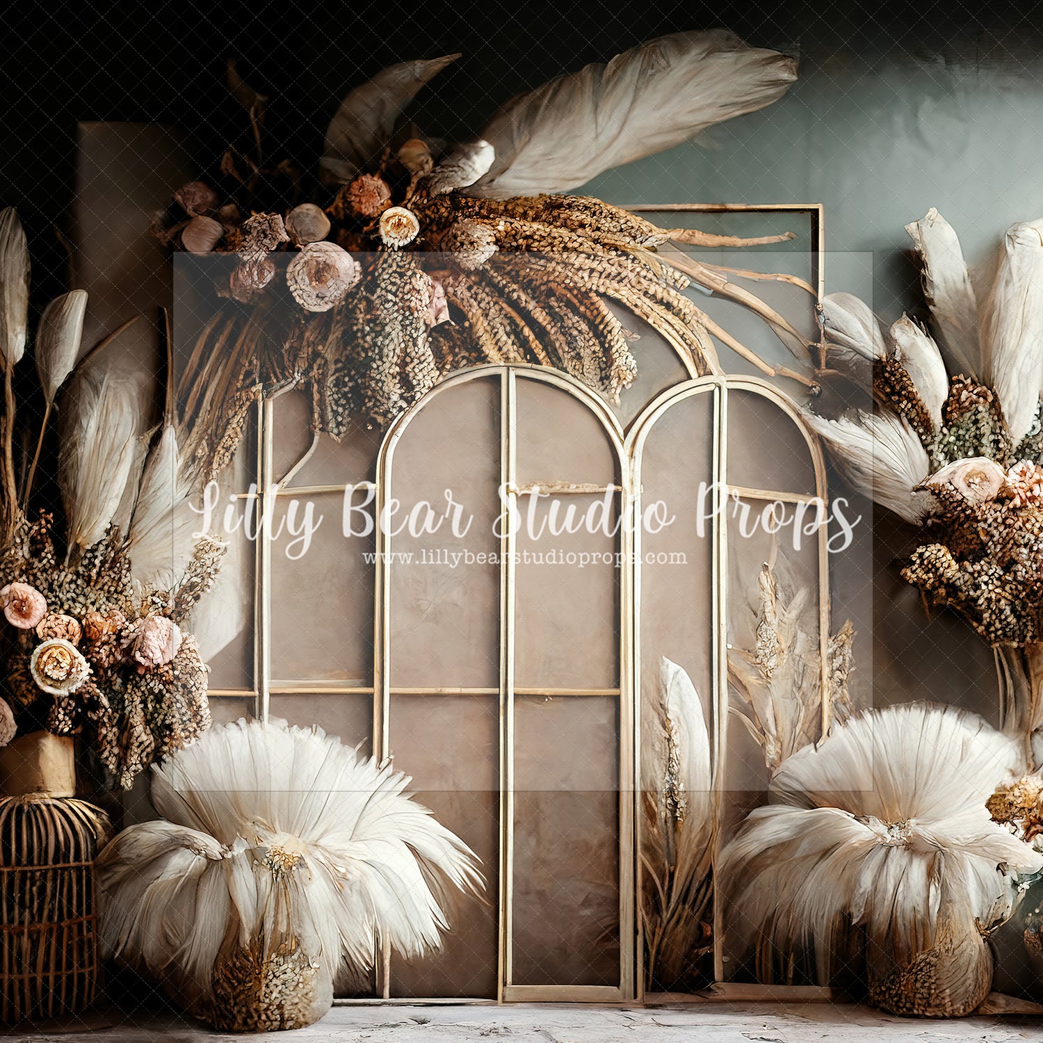 Boho Pampas Room Divider