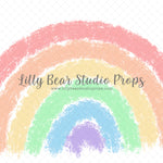 Boho Pastel Rainbow - Lilly Bear Studio Props, boho, boho chic, boho pastel rainbow, boho rainbow, Fabric, pastel rainbow, spring rainbow, Wrinkle Free Fabric