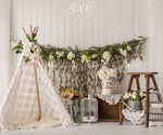 Boho Spring by Lilly Bear Studio Props sold by Lilly Bear Studio Props, balloons - boho - cake smash - easter - Fabric