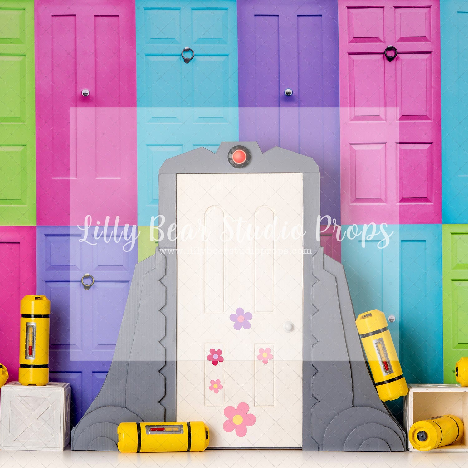 Boo's Door - Lilly Bear Studio Props, disney, disney world, disneyland, FABRICS, first birthday, girl, Inc, Mike Wazowski, Monsters, Monstropolis, monter inc, monters, skully, Sullivan, sully and mike