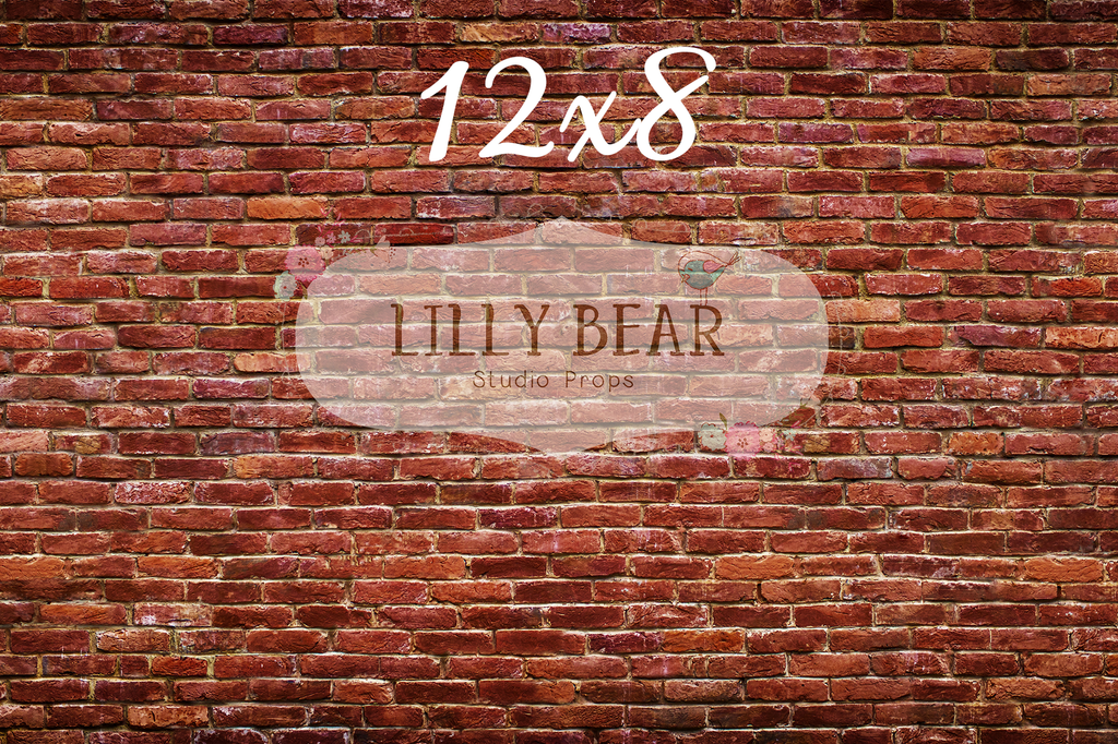 Boston Brick Wall by Lilly Bear Studio Props sold by Lilly Bear Studio Props, fabric - FABRICS - poly - vinyl - Wrinkle