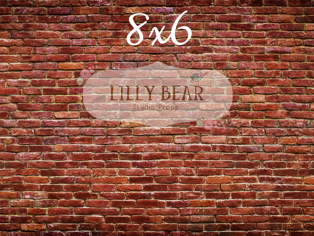 Boston Brick Wall by Lilly Bear Studio Props sold by Lilly Bear Studio Props, fabric - FABRICS - poly - vinyl - Wrinkle