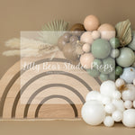 Boy Boho Rainbow - Lilly Bear Studio Props, boho, boho balloon garland, boho balloons, boho chic, boho garland, boho pastel rainbow, boho rainbow, boho rings, boho spring, FABRICS, neutral rainbow, one, pastel rainbow, rainbow, rainbow boho, Scandinavian rainbow, wood rainbow