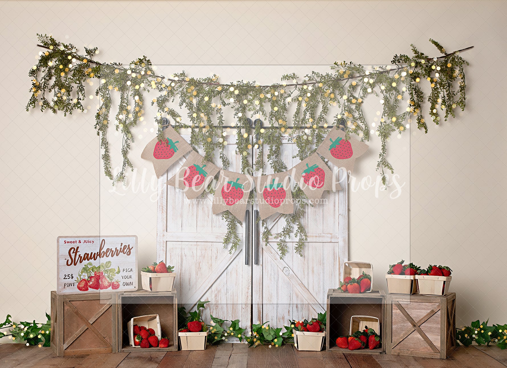 Strawberry Doors by Britney Ann - Lilly Bear Studio Props, strawberries, strawberries & cream, strawberry, strawberry basket, strawberry farm, strawberry field, strawberry fields, strawberry picking, strawberry shortcake
