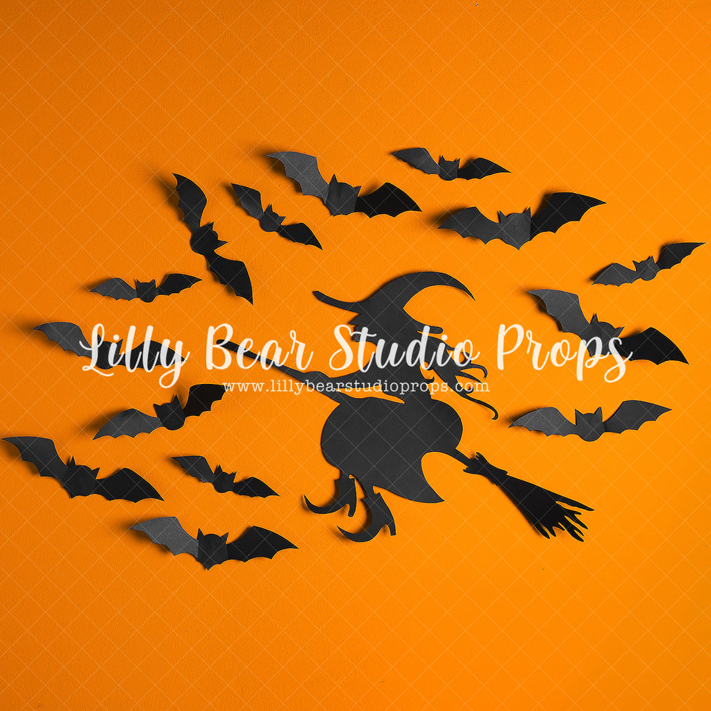 Broom Stick Magic by Lilly Bear Studio Props sold by Lilly Bear Studio Props, bats - candles - cementary - colours - Fa