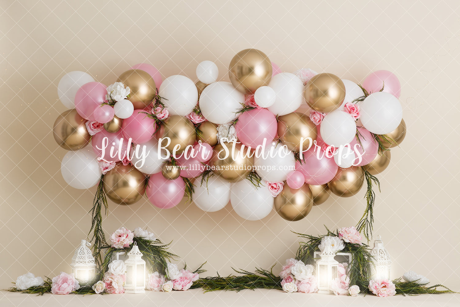 Bubble Up Balloons - Lilly Bear Studio Props, boho greenery, boho pink, boho teepee, FABRICS, pink floral, pink flower, pink flowers, pink white, pink white and gold, pink white and rose gold
