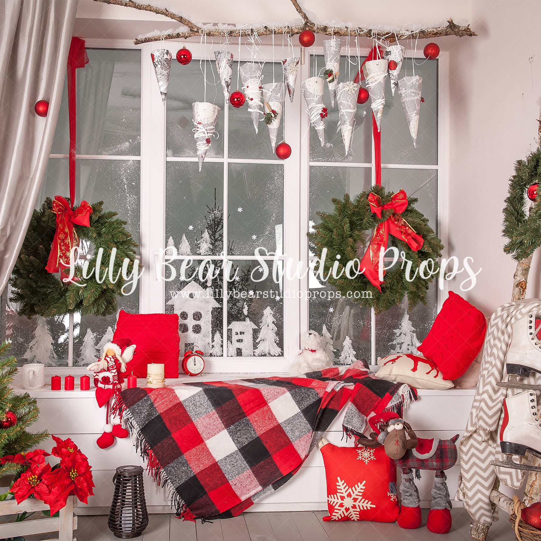 Buffalo Plaid Christmas by Lilly Bear Studio Props sold by Lilly Bear Studio Props, christmas - Fabric - holiday - Wrin