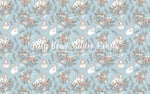 Bunny Blush by Lilly Bear Studio Props sold by Lilly Bear Studio Props, blue floral - blue flower - blue flowers - brig