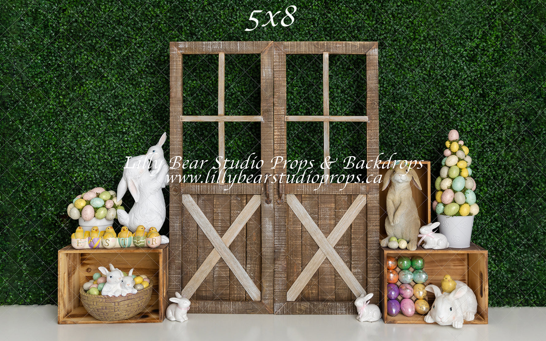 Bunny Garden by Meagan Paige Photography sold by Lilly Bear Studio Props, bunny - cake smash - easter - fabric - FABRIC