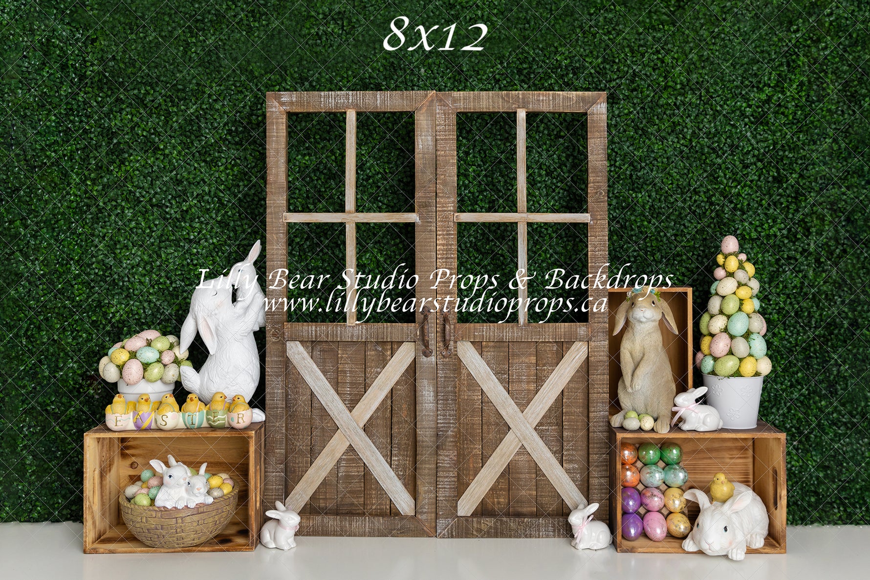Bunny Garden by Meagan Paige Photography sold by Lilly Bear Studio Props, bunny - cake smash - easter - fabric - FABRIC