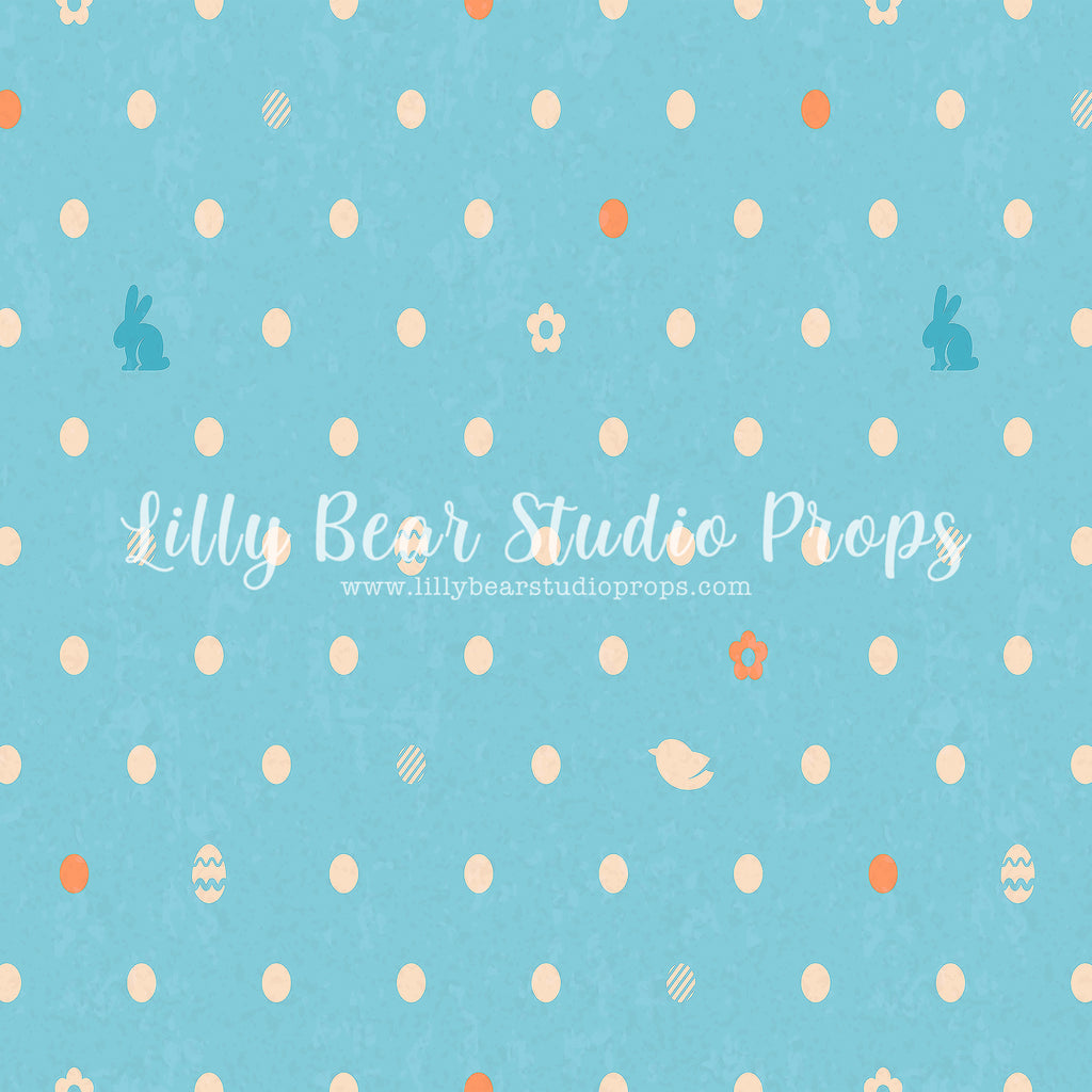 Bunny Polka Dots by Lilly Bear Studio Props sold by Lilly Bear Studio Props, blue - bunnies - bunny - cake smash - east