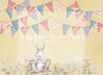 Bunny and Banners - Lilly Bear Studio Props, boho spring, bunny, bunny garden, bunny one, bunny trail, easter, easter backdrop, easter basket, easter bunny, FABRICS, flower barn doors, flower garden, flower stand, some bunny is one, spring, spring camper, spring garden