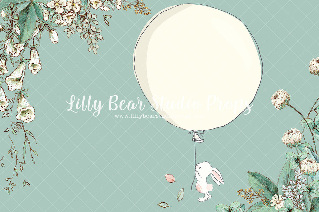 Bunny Balloon - Lilly Bear Studio Props, bunny, bunny one, bunny trail, Fabric, some bunny is one, some bunny's one, vintage, Wrinkle Free Fabric