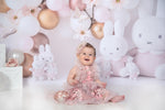 Butterflies, Bunnies & Blossoms - Lilly Bear Studio Props, bunnies, bunny, butterflies, butterfly, butterfly arch, butterfly balloons, butterfly colours, butterfly flowers, butterflyland, cake smash, easter bunny, Fabric, floral pink, gold, gold and pink, gold balloons, pink and gold, pink and gold balloons, pink balloons, pink blast, pink bunny, pink burst, pink floral, rose garden, rose gold, rose gold balloons, rose gold flower, Wrinkle Free Fabric