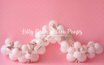 Butterfly Arch - Lilly Bear Studio Props, butterflies, butterfly, butterfly balloons, butterfly colours, butterfly flowers, cake smash, Fabric, gold, gold butterflies, pastel, pastel balloons, pastel pink, pink and white, pink and white balloons, pink balloons, pink blast, pink burst, white and pink balloons, white balloons, Wrinkle Free Fabric