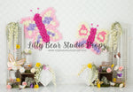 Butterfly Flower - Lilly Bear Studio Props, bloom, butterflies, butterfly, butterfly colours, butterfly flowers, butterfly garden, butterfly pink, butterflyland, floral, flower, flowers, flowers vines, green, ladder, large flowers, spring, spring floral, spring flowers, spring ladder, springtime
