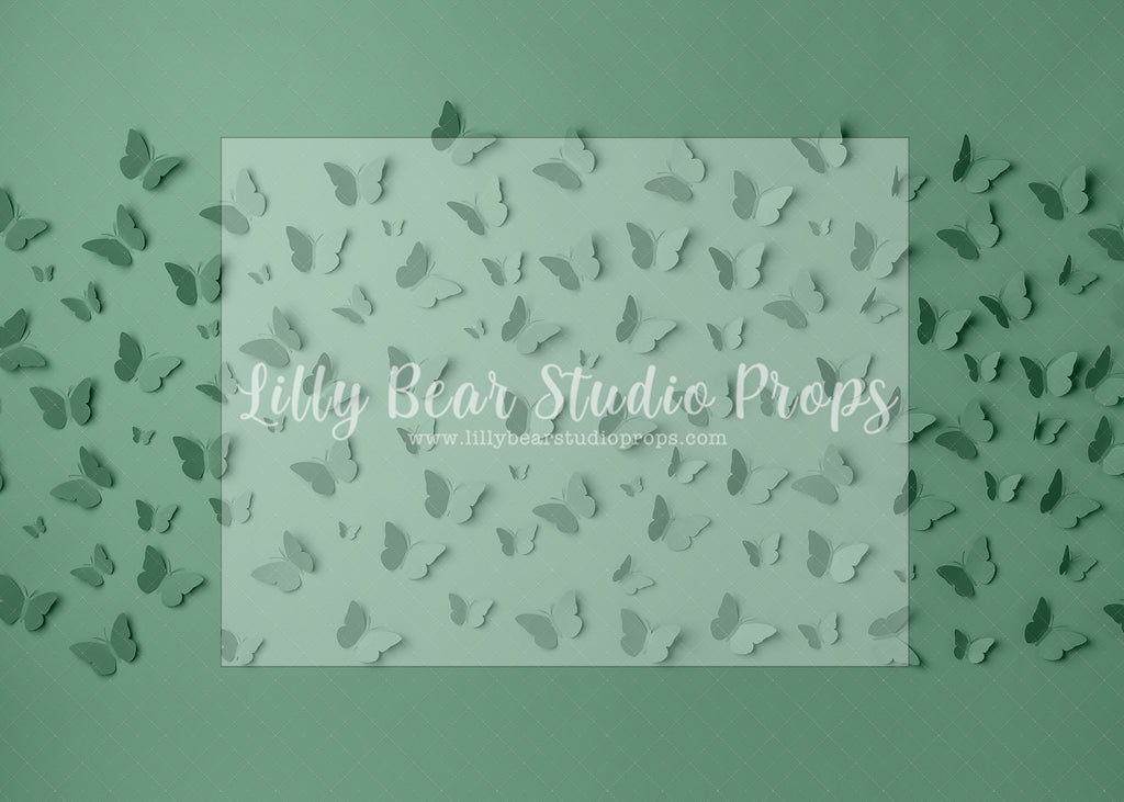Butterfly Mint - Lilly Bear Studio Props, butter flies, butterflies, Fabric, FABRICS, paper butterflies, Wrinkle Free Fabric
