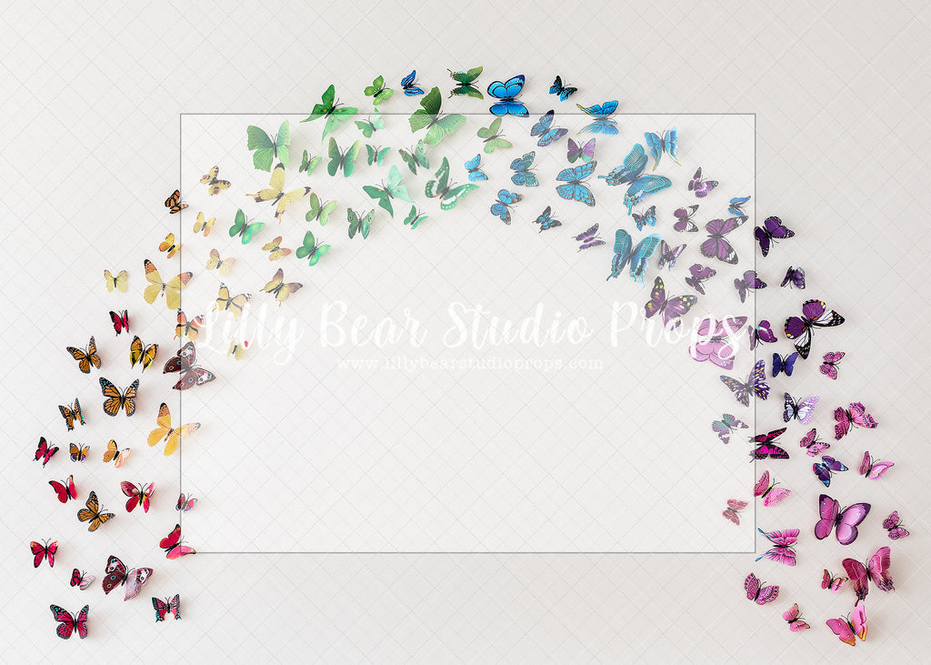 Butterfly Rainbow - Lilly Bear Studio Props, butterflies, butterfly, butterfly arch, butterfly colours, butterflyland, rainbow, rainbow butterdlies, rainbow butterflies, rainbow butterfly