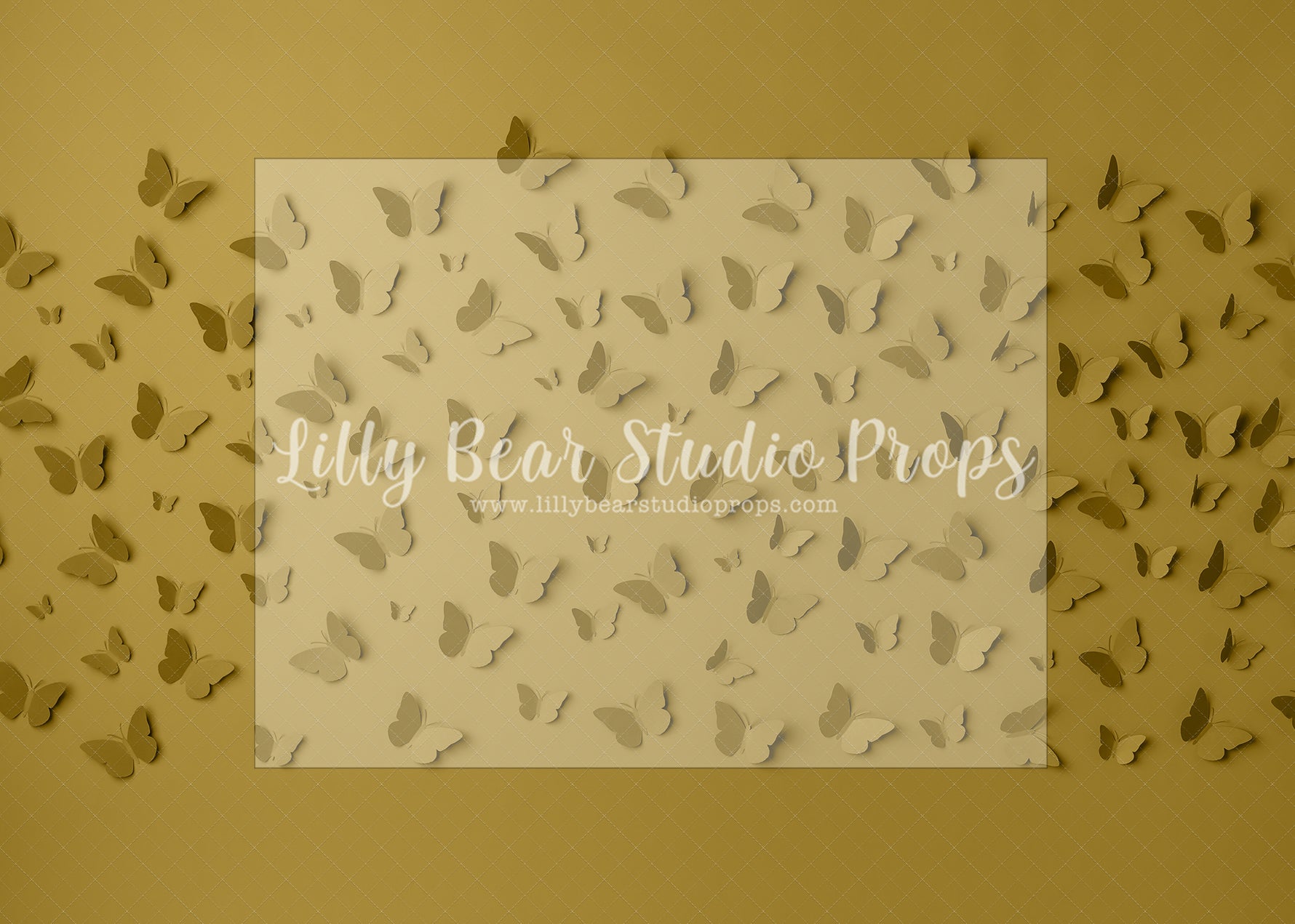 Butterfly Yellow - Lilly Bear Studio Props, butter flies, butterflies, Fabric, FABRICS, paper butterflies, Wrinkle Free Fabric
