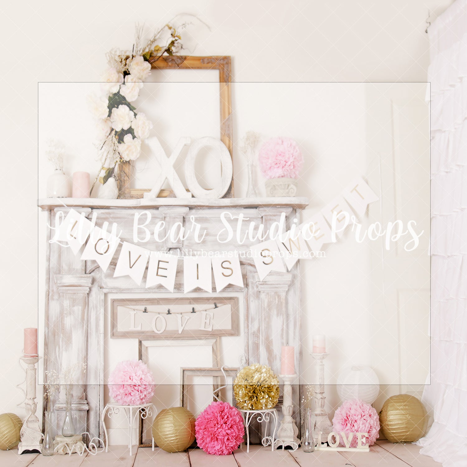 LOVE IS SWEET - Lilly Bear Studio Props, FABRICS, girl, headboard, heart, heart gems, heart marquee, hearts and arrows, hippie, love balloon, love is sweet, mantel, pink and gold, pink clouds, pink doors, red truck, valentine, valentine booth, valentine clouds, valentine door, Valentine mantel, valentine truck, valentine's card, valentines, valentines day, xoxo