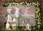 CLIMBING EASTER ROSES 3 - Lilly Bear Studio Props, barn door, boho spring, bunny, bunny garden, bunny one, bunny trail, easter bunny, easter flowers, FABRICS, farm, some bunny is one, spring, spring barn doors