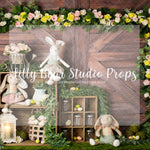 CLIMBING EASTER ROSES 3 - Lilly Bear Studio Props, barn door, boho spring, bunny, bunny garden, bunny one, bunny trail, easter bunny, easter flowers, FABRICS, farm, some bunny is one, spring, spring barn doors